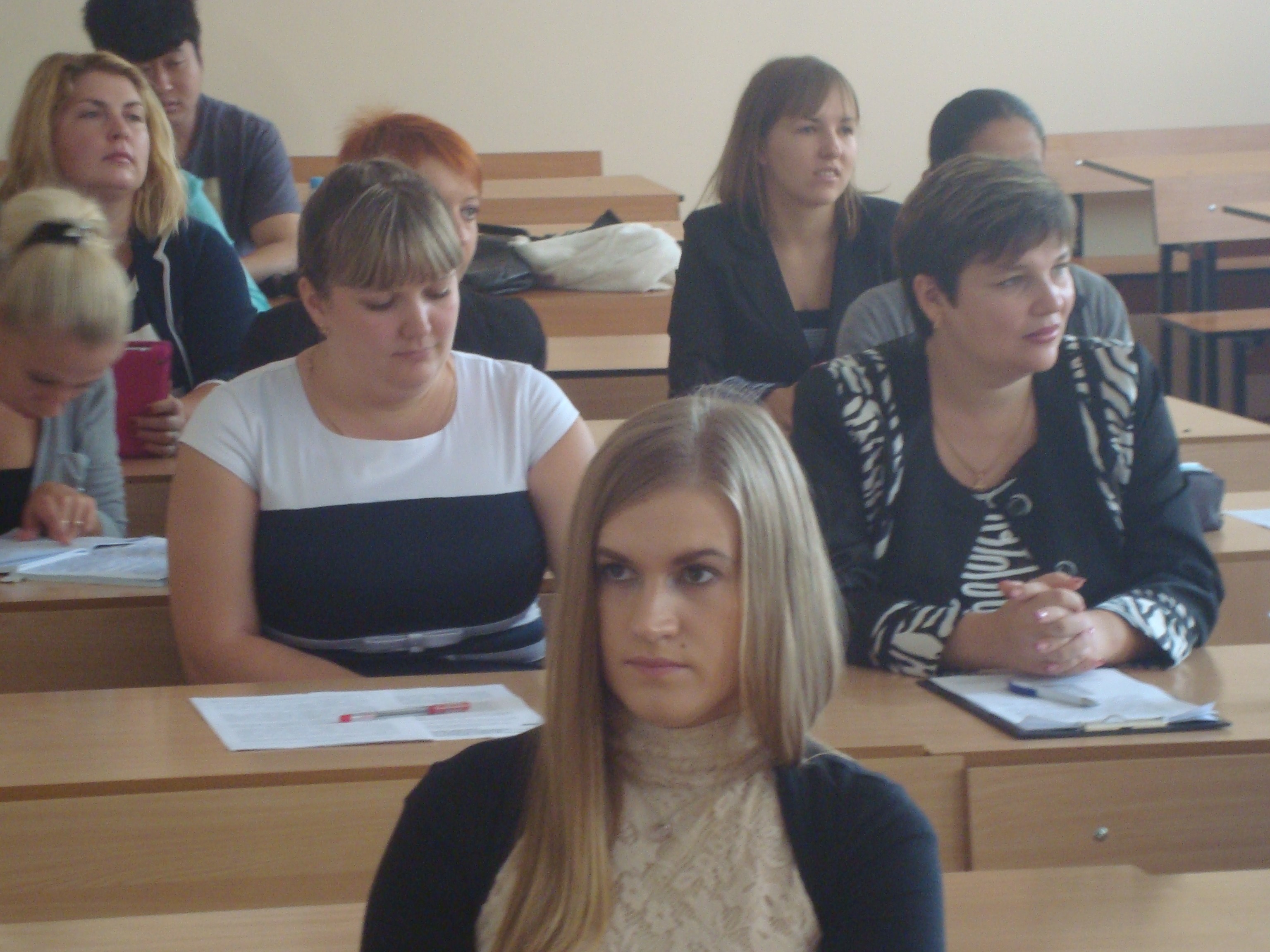 young people in class room
